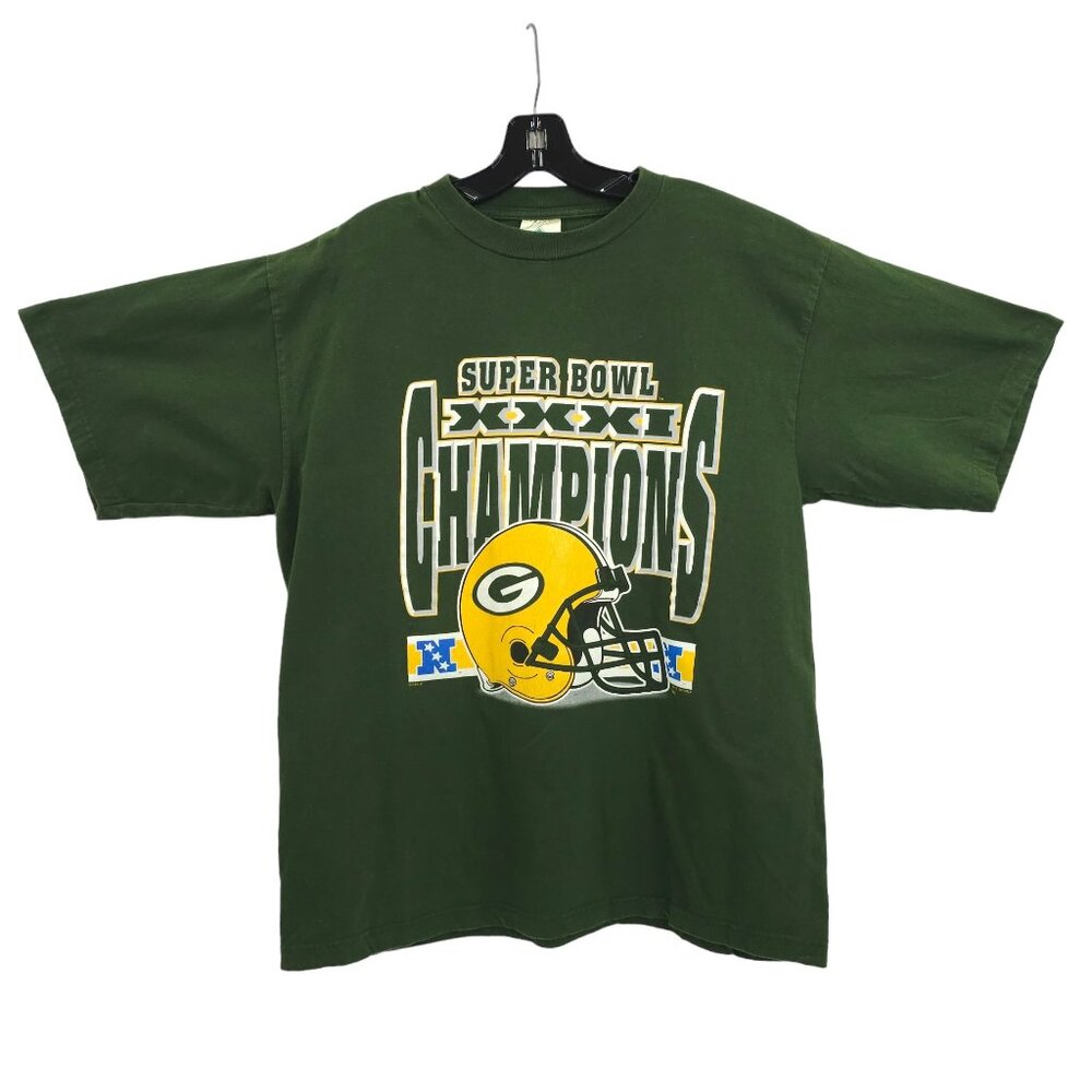 Tour Champ Super Bowl XXXI Champions Green Bay Packers Graphic T Shirt Mens XL